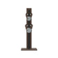 Luxury fitness equipment, 4 luxury kettlebells on vertical wooden stand, handcrafted with stainless steel, premium Italian black leather and dark walnut wood. PENT. LOVA Set (2)