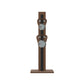 Luxury fitness equipment, 4 luxury kettlebells on vertical wooden stand, handcrafted with stainless steel, premium Italian black leather and natural walnut wood. PENT. LOVA Set (2)