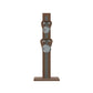 Luxury fitness equipment, 4 luxury kettlebells on vertical wooden stand, handcrafted with stainless steel, premium Italian grey leather and natural walnut wood. PENT. LOVA Set (2)