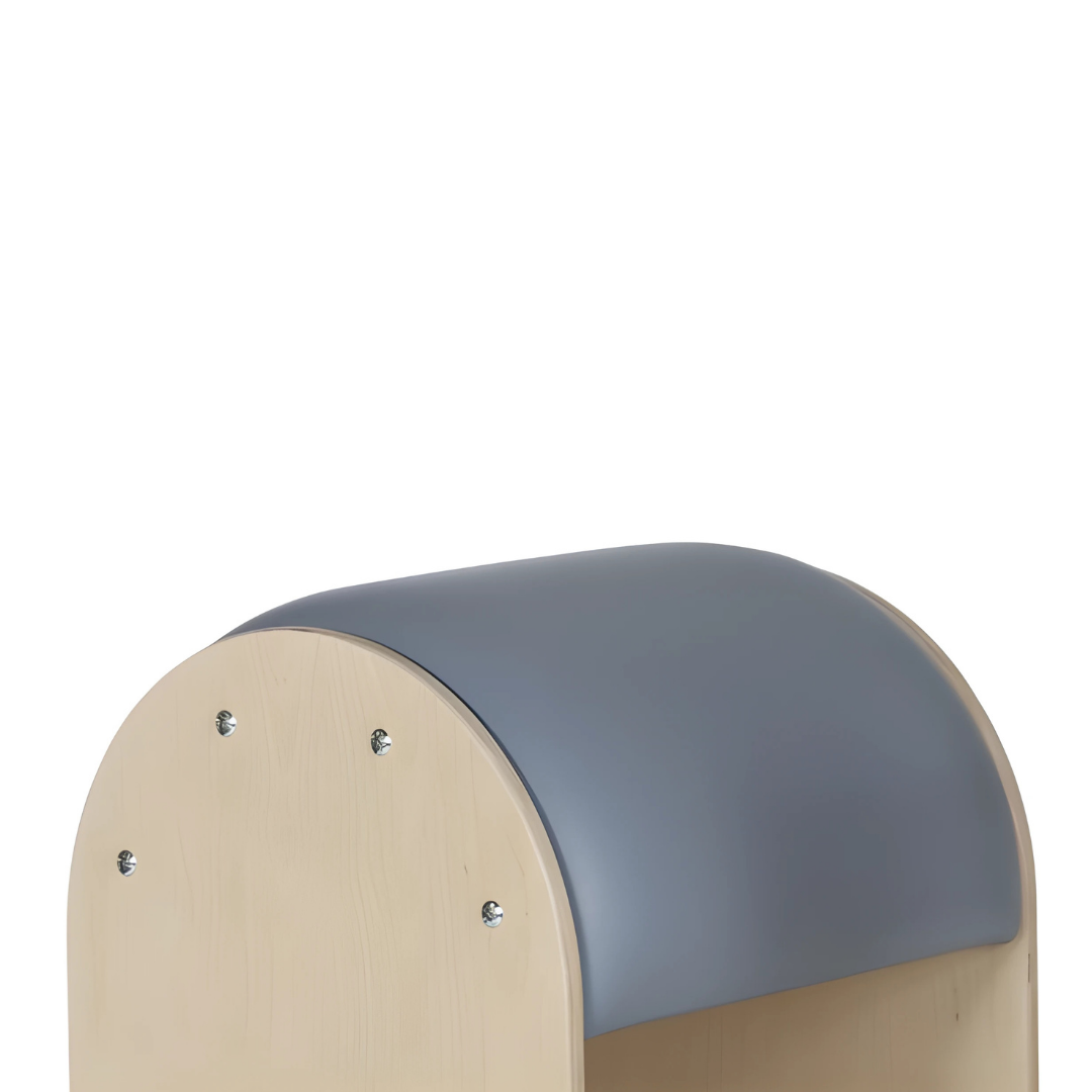 Detail of high-quality vinyl padding and ergonomic contours for safe Pilates practice.