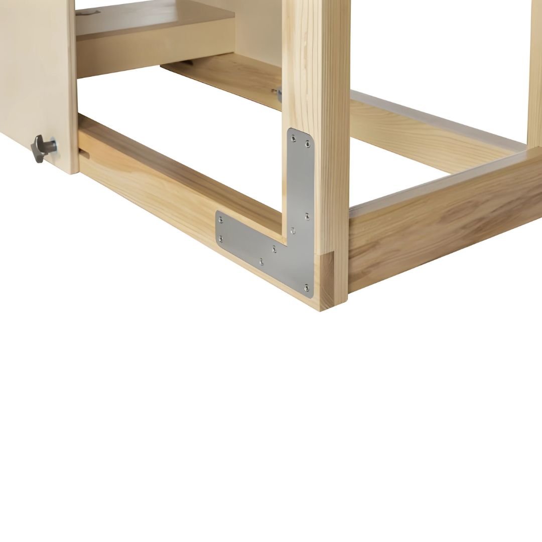 Luxury Ladder Barrel combining natural wood frame and high-quality vinyl padding.