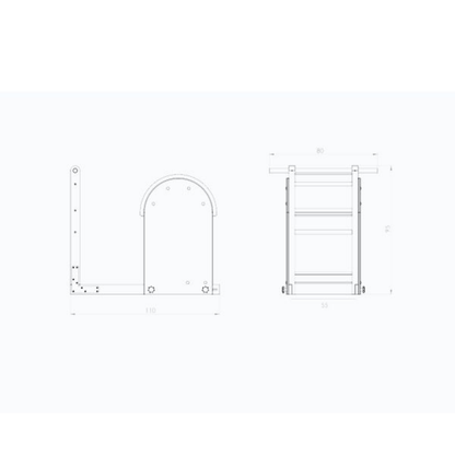 PILATES SCANDINAVIA Ladder Barrel – dimensions