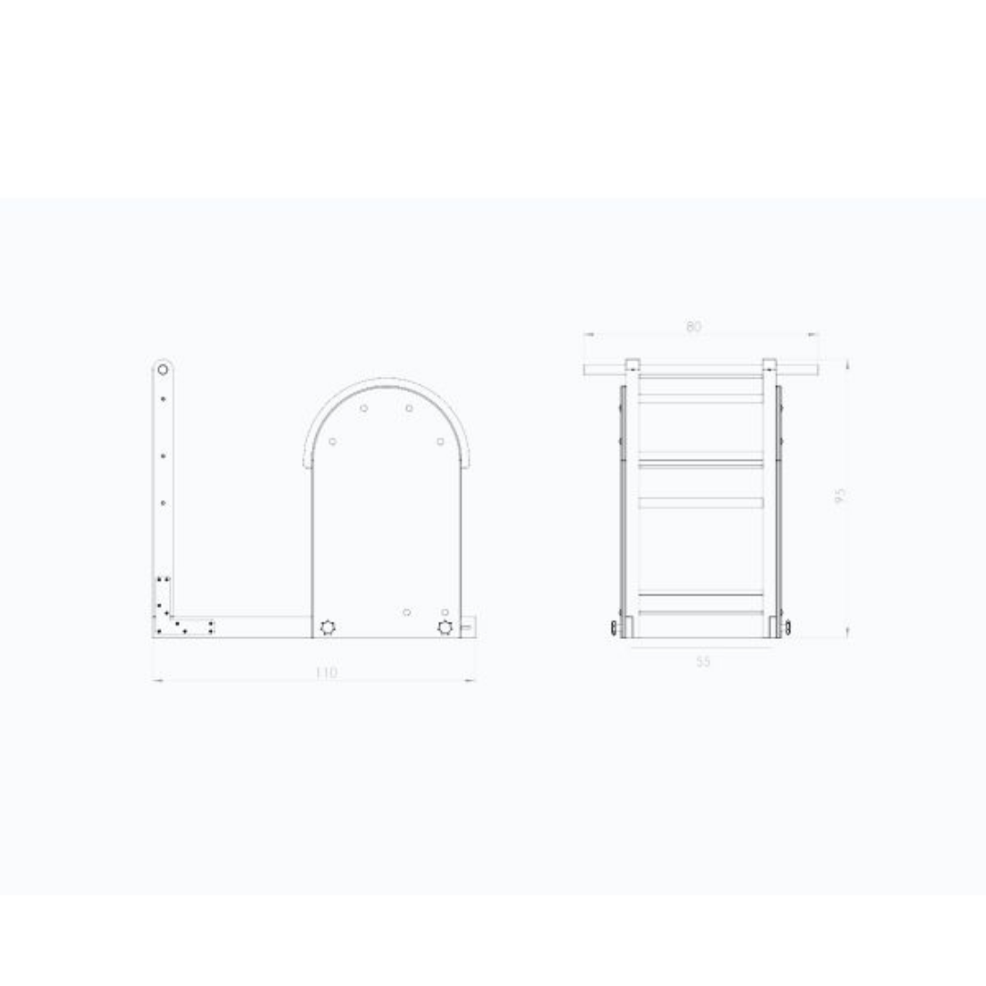 PILATES SCANDINAVIA Ladder Barrel – dimensions