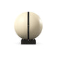 Luxury fitness equipment, fitness ball wrapped in luxurious leather and paired with a compact wooden stand. Customize in beige base leather, black accent leather and black ash wood. PENT. MESNA