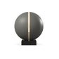 Luxury fitness equipment, fitness ball wrapped in luxurious leather and paired with a compact wooden stand. Customize in grey base leather, beige accent leather and black ash wood. PENT. MESNA