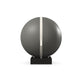 Luxury fitness equipment, fitness ball wrapped in luxurious leather and paired with a compact wooden stand. Customize in grey base leather, white accent leather and black ash wood. PENT. MESNA