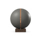 Luxury fitness equipment, fitness ball wrapped in luxurious leather and paired with a compact wooden stand. Customize in grey base leather, brown accent leather and dark walnut wood. PENT. MESNA
