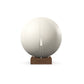  Luxury fitness equipment, fitness ball wrapped in luxurious leather and paired with a compact wooden stand. Customize in white base leather, white accent leather and natural walnut wood. PENT. MESNA