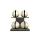 PENT. MOXA Light - in Gold - Set of 4 Medicine Balls on Horizontal Wooden Stand - 4, 8, 12, 16 KG