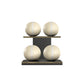 PENT. MOXA Light - in Gold - Set of 4 Medicine Balls on Horizontal Wooden Stand - 4, 8, 12, 16 KG