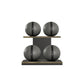PENT. MOXA Light - in Gold - Set of 4 Medicine Balls on Horizontal Wooden Stand - 4, 8, 12, 16 KG