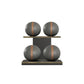 PENT. MOXA Light - in Gold - Set of 4 Medicine Balls on Horizontal Wooden Stand - 4, 8, 12, 16 KG