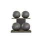 PENT. MOXA Light - in Gold - Set of 4 Medicine Balls on Horizontal Wooden Stand - 4, 8, 12, 16 KG