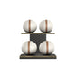 PENT. MOXA Light - in Gold - Set of 4 Medicine Balls on Horizontal Wooden Stand - 4, 8, 12, 16 KG
