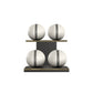 PENT. MOXA Light - in Gold - Set of 4 Medicine Balls on Horizontal Wooden Stand - 4, 8, 12, 16 KG