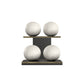 PENT. MOXA Light - in Gold - Set of 4 Medicine Balls on Horizontal Wooden Stand - 4, 8, 12, 16 KG