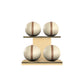 PENT. MOXA Light - in Gold - Set of 4 Medicine Balls on Horizontal Wooden Stand - 4, 8, 12, 16 KG