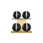 PENT. MOXA Light - in Gold - Set of 4 Medicine Balls on Horizontal Wooden Stand - 4, 8, 12, 16 KG
