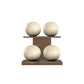 PENT. MOXA Light - in Gold - Set of 4 Medicine Balls on Horizontal Wooden Stand - 4, 8, 12, 16 KG