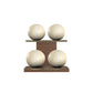 PENT. MOXA Light - in Gold - Set of 4 Medicine Balls on Horizontal Wooden Stand - 4, 8, 12, 16 KG