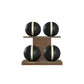 PENT. MOXA Light - in Gold - Set of 4 Medicine Balls on Horizontal Wooden Stand - 4, 8, 12, 16 KG