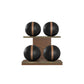 PENT. MOXA Light - in Gold - Set of 4 Medicine Balls on Horizontal Wooden Stand - 4, 8, 12, 16 KG
