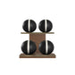 PENT. MOXA Light - in Gold - Set of 4 Medicine Balls on Horizontal Wooden Stand - 4, 8, 12, 16 KG