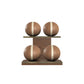 PENT. MOXA Light - in Gold - Set of 4 Medicine Balls on Horizontal Wooden Stand - 4, 8, 12, 16 KG