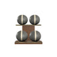 PENT. MOXA Light - in Gold - Set of 4 Medicine Balls on Horizontal Wooden Stand - 4, 8, 12, 16 KG