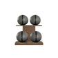 PENT. MOXA Light - in Gold - Set of 4 Medicine Balls on Horizontal Wooden Stand - 4, 8, 12, 16 KG