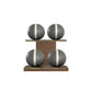 PENT. MOXA Light - in Gold - Set of 4 Medicine Balls on Horizontal Wooden Stand - 4, 8, 12, 16 KG