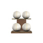 PENT. MOXA Light - in Gold - Set of 4 Medicine Balls on Horizontal Wooden Stand - 4, 8, 12, 16 KG