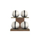 PENT. MOXA Light - in Gold - Set of 4 Medicine Balls on Horizontal Wooden Stand - 4, 8, 12, 16 KG