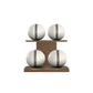 PENT. MOXA Light - in Gold - Set of 4 Medicine Balls on Horizontal Wooden Stand - 4, 8, 12, 16 KG