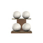 PENT. MOXA Light - in Gold - Set of 4 Medicine Balls on Horizontal Wooden Stand - 4, 8, 12, 16 KG