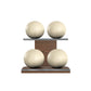 PENT. MOXA Light - Set of 4 Medicine Balls on Horizontal Wooden Stand - 4, 8, 12, 16 KG