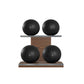 PENT. MOXA Light - Set of 4 Medicine Balls on Horizontal Wooden Stand - 4, 8, 12, 16 KG