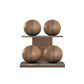 PENT. MOXA Light - Set of 4 Medicine Balls on Horizontal Wooden Stand - 4, 8, 12, 16 KG