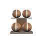 PENT. MOXA Light - Set of 4 Medicine Balls on Horizontal Wooden Stand - 4, 8, 12, 16 KG