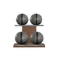 PENT. MOXA Light - Set of 4 Medicine Balls on Horizontal Wooden Stand - 4, 8, 12, 16 KG