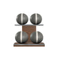 PENT. MOXA Light - Set of 4 Medicine Balls on Horizontal Wooden Stand - 4, 8, 12, 16 KG