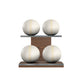 PENT. MOXA Light - Set of 4 Medicine Balls on Horizontal Wooden Stand - 4, 8, 12, 16 KG