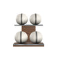 PENT. MOXA Light - Set of 4 Medicine Balls on Horizontal Wooden Stand - 4, 8, 12, 16 KG