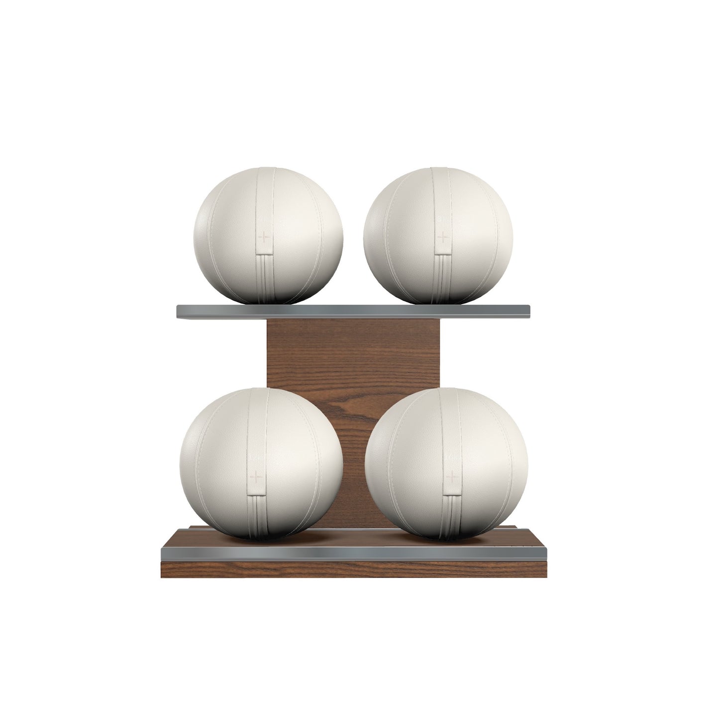 PENT. MOXA Light - Set of 4 Medicine Balls on Horizontal Wooden Stand - 4, 8, 12, 16 KG