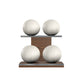 PENT. MOXA Light - Set of 4 Medicine Balls on Horizontal Wooden Stand - 4, 8, 12, 16 KG