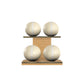 PENT. MOXA Light - in Gold - Set of 4 Medicine Balls on Horizontal Wooden Stand - 4, 8, 12, 16 KG