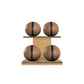PENT. MOXA Light - in Gold - Set of 4 Medicine Balls on Horizontal Wooden Stand - 4, 8, 12, 16 KG