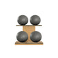 PENT. MOXA Light - in Gold - Set of 4 Medicine Balls on Horizontal Wooden Stand - 4, 8, 12, 16 KG