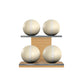 PENT. MOXA Light - Set of 4 Medicine Balls on Horizontal Wooden Stand - 4, 8, 12, 16 KG