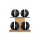 PENT. MOXA Light - Set of 4 Medicine Balls on Horizontal Wooden Stand - 4, 8, 12, 16 KG